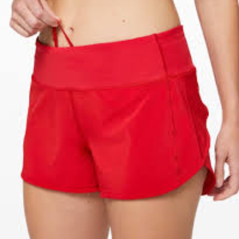 Lululemon Speed Up Shorts (red)